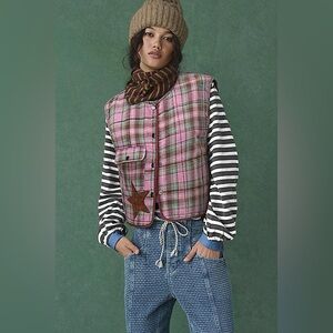 We the Free Starry Plaid Vest XS